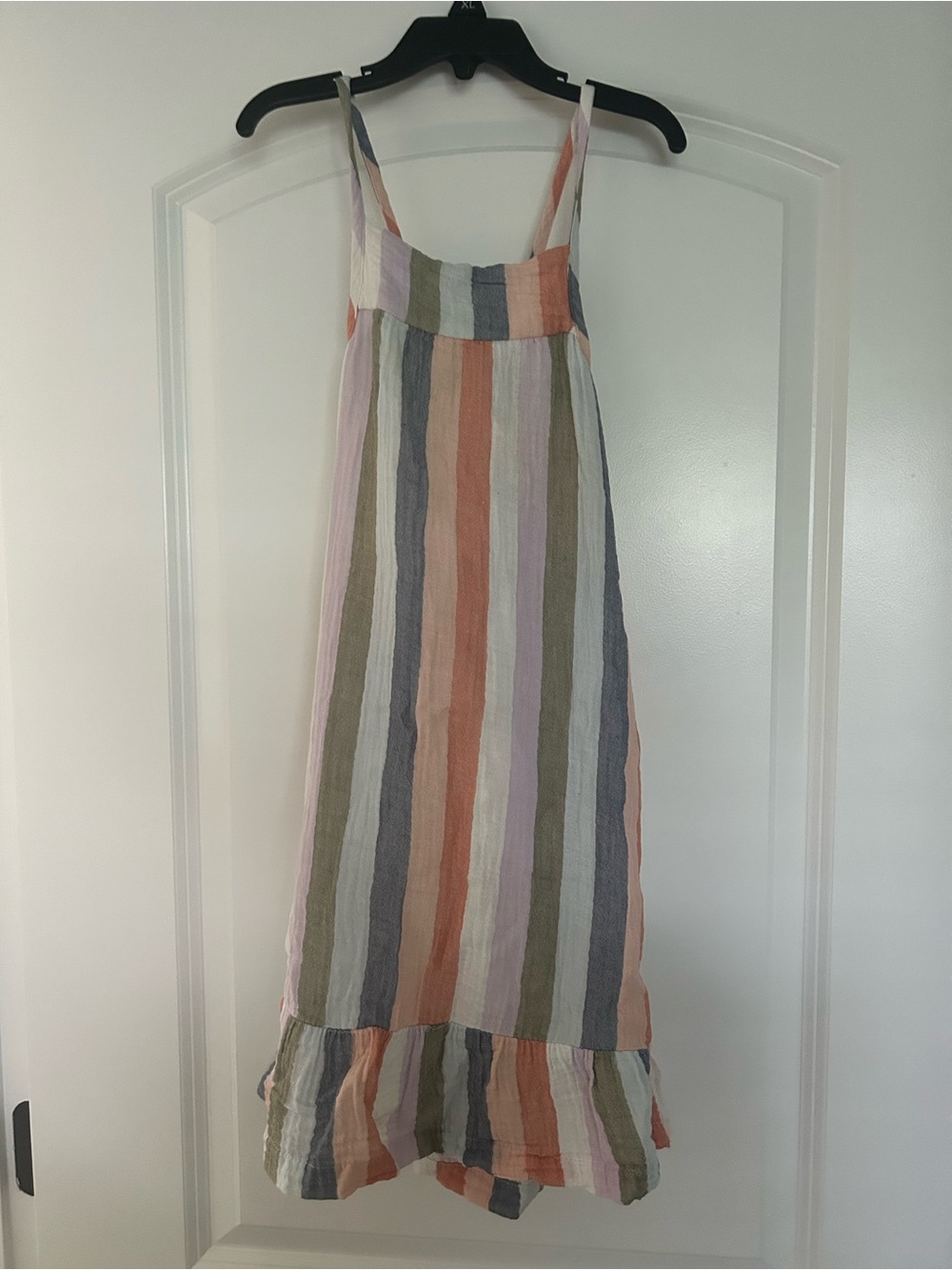 Girls' Striped Spaghetti‑Strap Dress in Multi Pastel